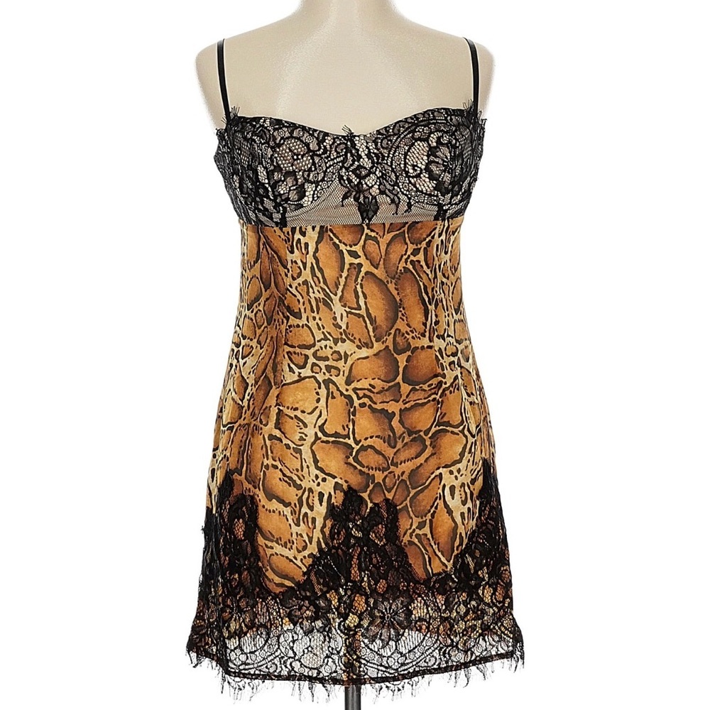 cheetah mini sheer with black lace